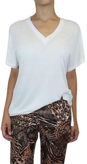 BIMBA Y LOLA Polera Oversize Blanca
