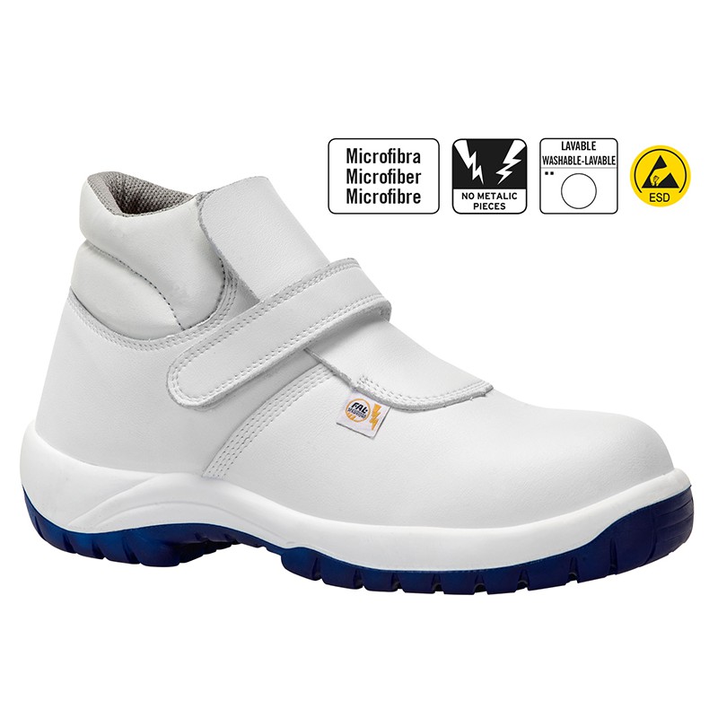Bota de seguridad blanca con suela poliuretano