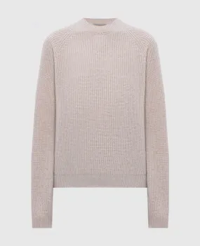 John Smedley Lylla beige wool and cashmere sweater