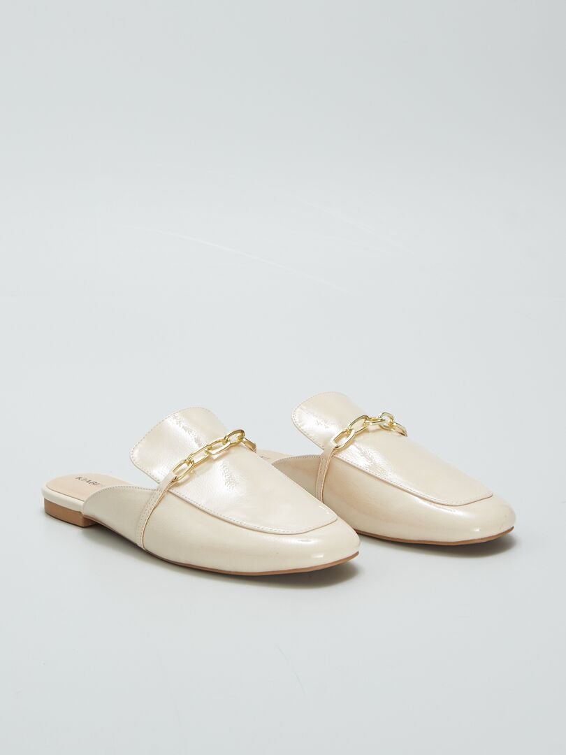 Mules mocasines - BEIGE