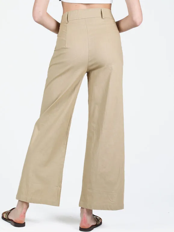 Sweet Miss Pantalón mujer mezcla de lino y algodón